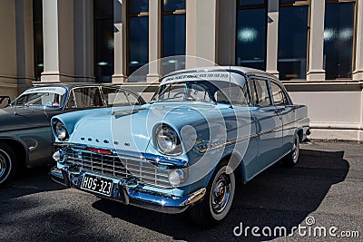 Blue vintage Holden car at Motorclassica Editorial Stock Photo